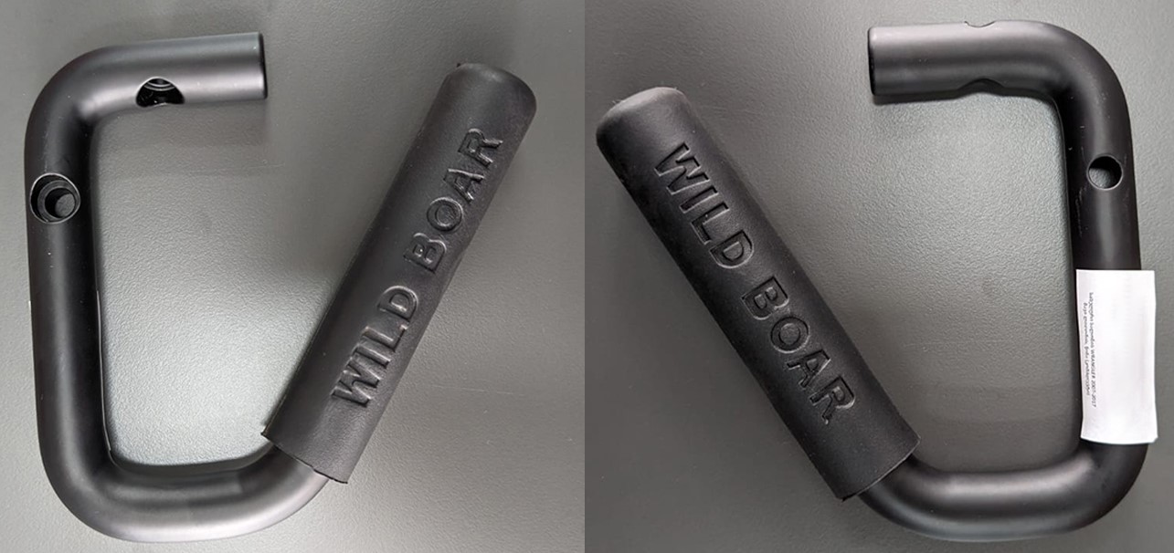 სახელური WRANGLER 2007-2017 JK სალონის შავი ლითონის, წინა (კომპლექტი)